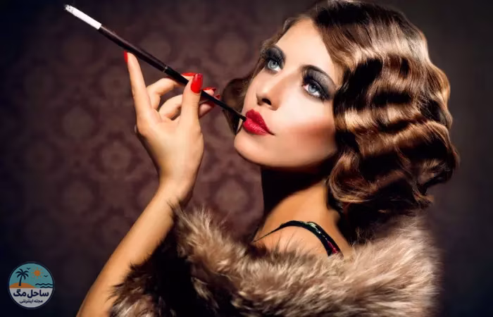 A woman with a finger waves hairstyle