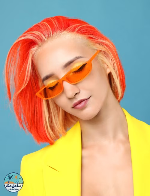 graphic neon panels hair color