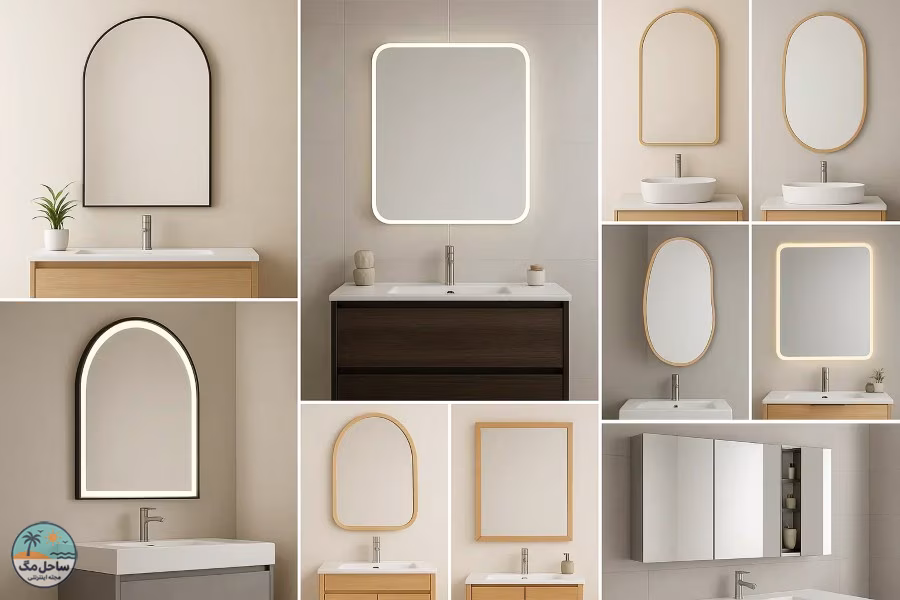 جدیدترین مدل‌های آینه دستشویی 2025 برای تغییر دکوراسیون سرویس