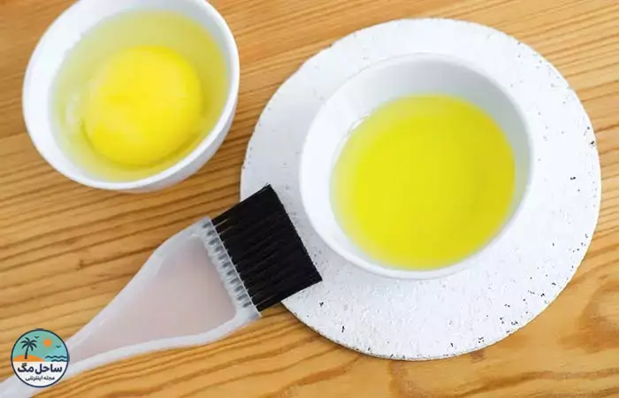 ماسک تخم‌مرغ و روغن زیتون