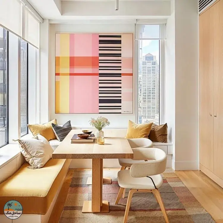 Vibrant contemporary dining room by Decorilla