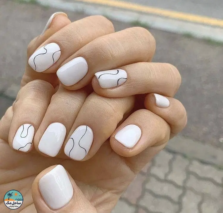 ناخن میلکی مربعی 5