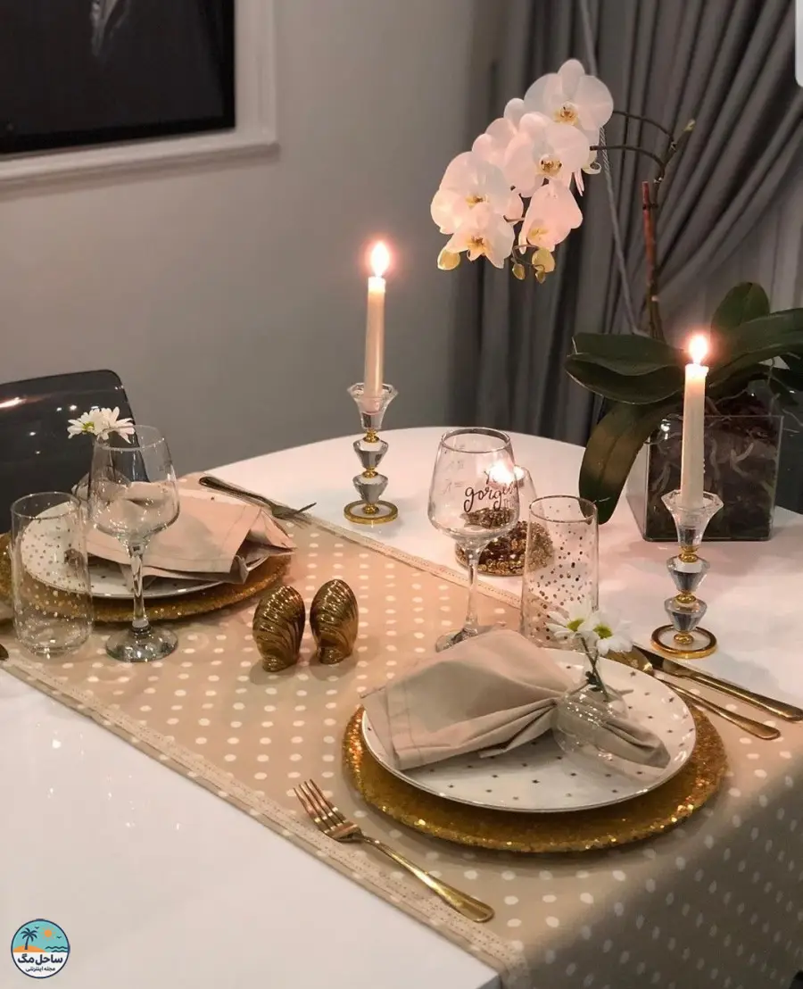 مدل میز شام دو نفره ساده برای خانه