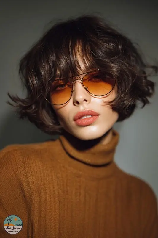 باب فرانسوی با درخشش قهوه ای موکا